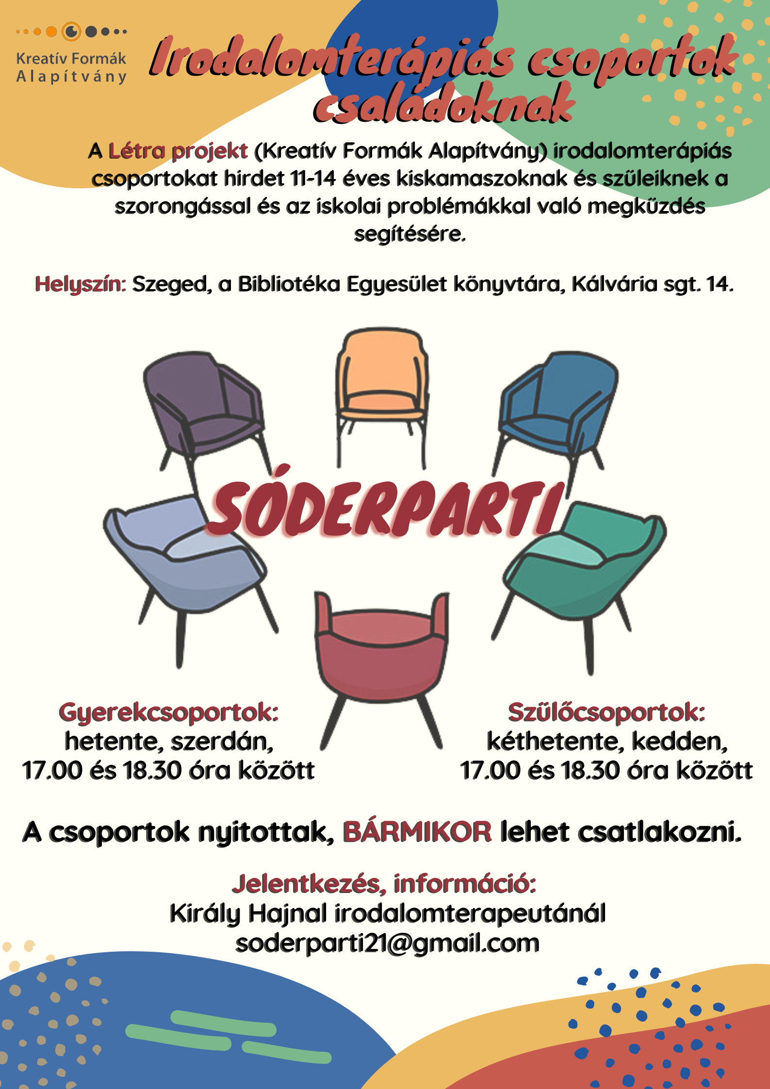 Sóderparti plakát - LÉTRA Projekt